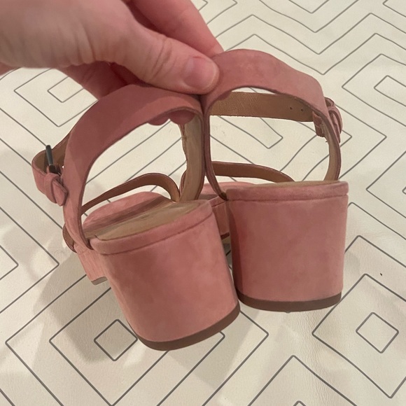 Madewell Pink Leather Block Sandals - Picture 11 of 14